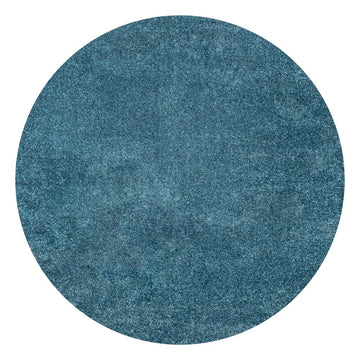 Haze Solid Low-pile Area Rug Turquoise
